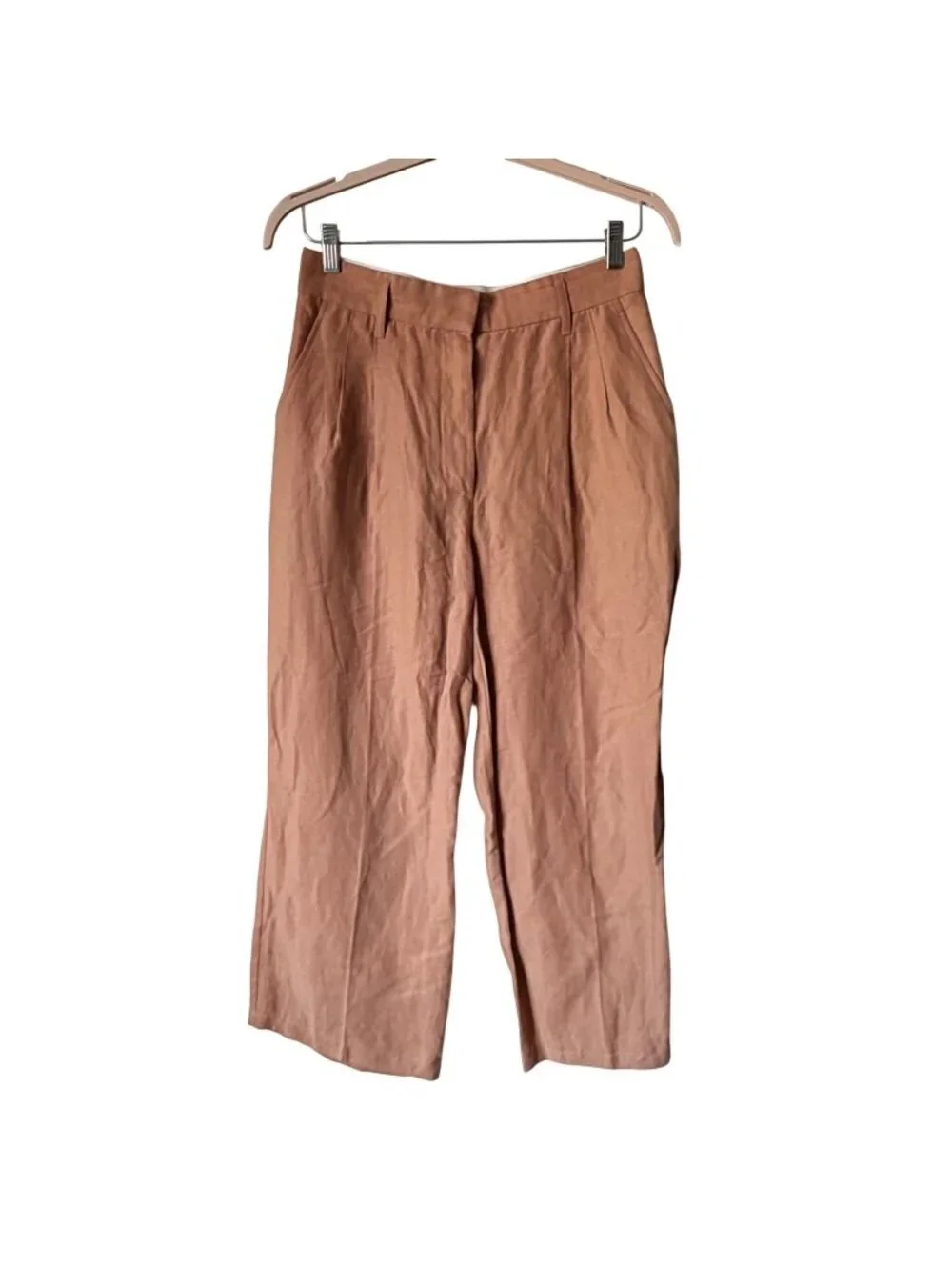 Wilfred The Effortless Pant Linen Blend Camel/Tan Size 8